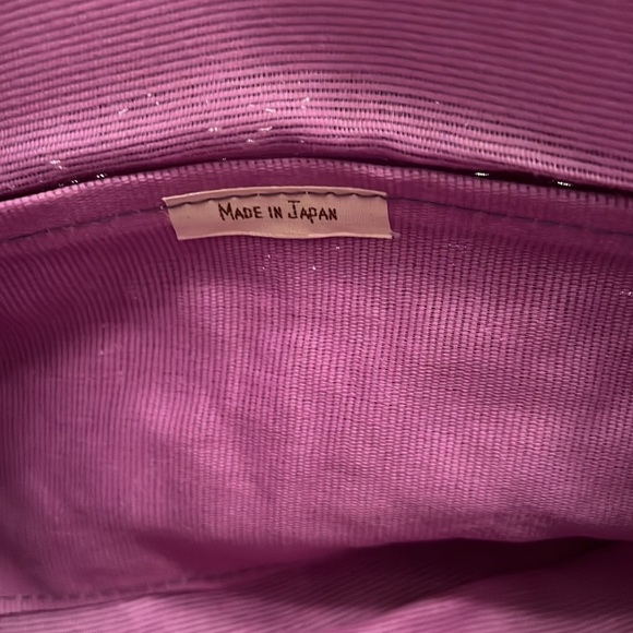 Vintage Purple Crochet Hand Bag Zip Closure - Picture 4 of 5